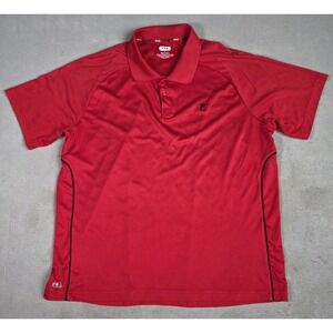 Men's Fila Sport Polo Golf Shirt Short Sleeve XL Red Athletic
